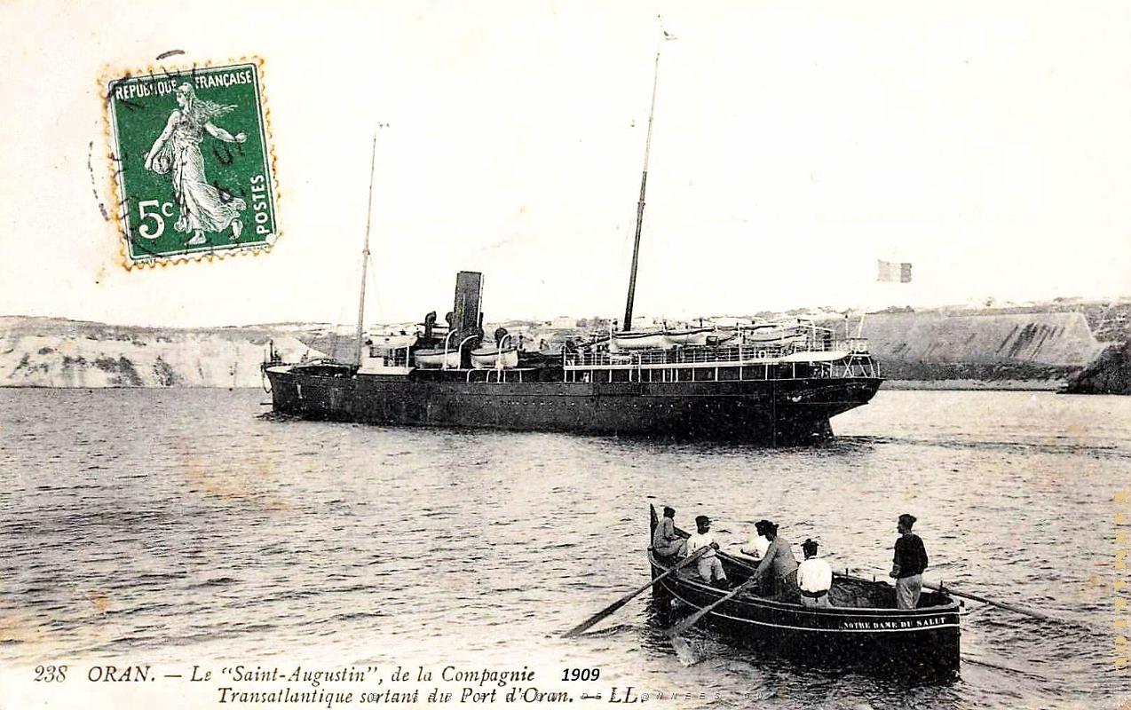 Oran - Saint-Augustin sortant du Port - 1909.jpg